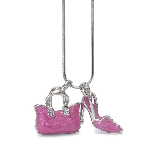 Pink epoxy lady purse - pink,