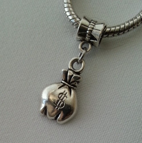Silver money bag - money, banker